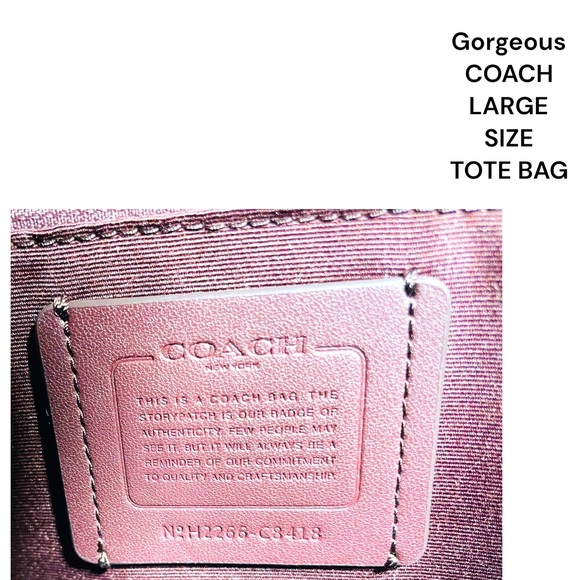 LARGE COACH DEMSEY TOTE EXCELLENT CONDITION & BEAUTIFUL COLOR-CROSSBODY TOTE - Picture 6 of 16